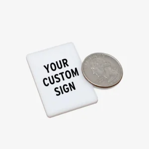 Custom-printed 1:12 scale roadwork sign, ideal for dioramas, dollhouses, and miniature displays with personalized designs for hobbyists and collectors